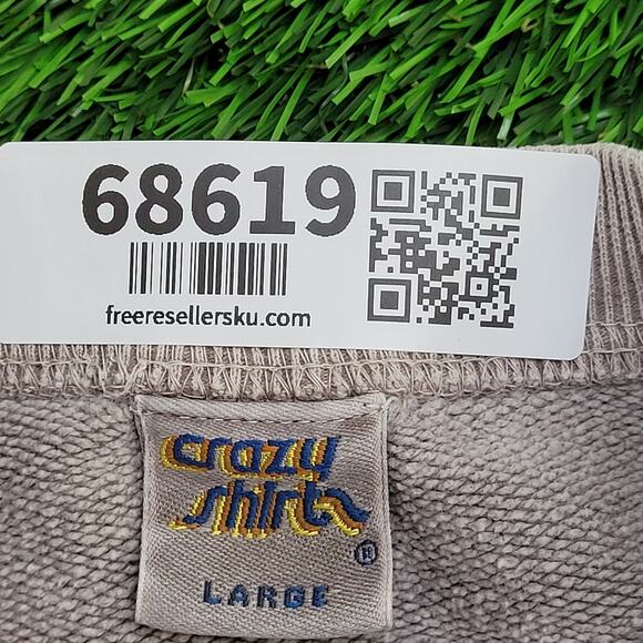 Vintage Crazyshirts Chocolate Sweatshirt Womens Large 25x23 Grayish Brown - Picture 16 of 16